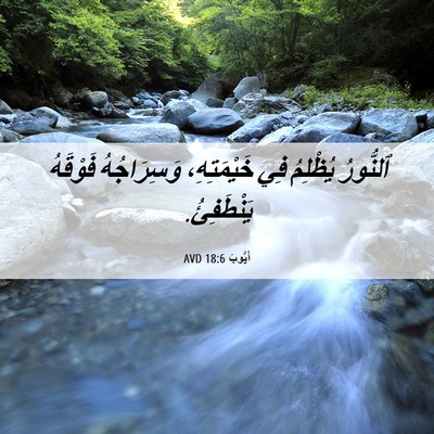 Picture 06 - أَيُّوبَ 18:6 AVD - ٱلنُّورُ يُظْلِمُ فِي - Bible Verse Picture