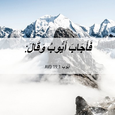Picture 06 - أَيُّوبَ 19:1 AVD - فَأَجَابَ أَيُّوبُ - Bible Verse Picture