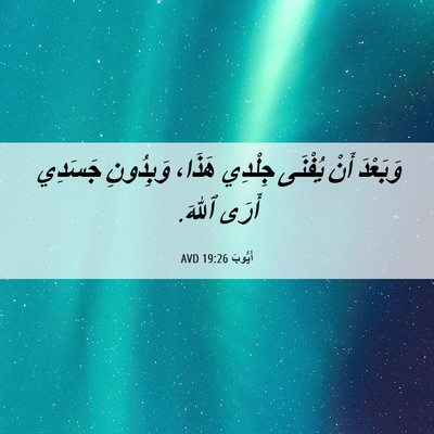 Picture 06 - أَيُّوبَ 19:26 AVD - وَبَعْدَ أَنْ يُفْنَى - Bible Verse Picture