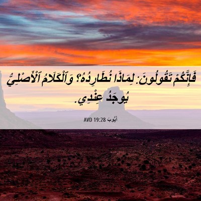 Picture 06 - أَيُّوبَ 19:28 AVD - فَإِنَّكُمْ تَقُولُونَ: - Bible Verse Picture