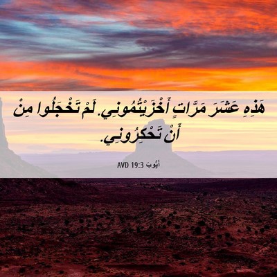 Picture 06 - أَيُّوبَ 19:3 AVD - هَذِهِ عَشَرَ مَرَّاتٍ - Bible Verse Picture