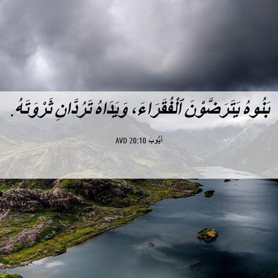 Picture 06 - أَيُّوبَ 20:10 AVD - بَنُوهُ يَتَرَضَّوْنَ - Bible Verse Picture