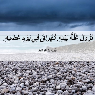 Picture 06 - أَيُّوبَ 20:28 AVD - تَزُولُ غَلَّةُ بَيْتِهِ. - Bible Verse Picture