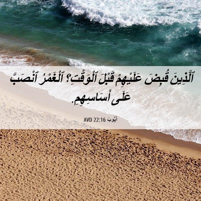 Picture 06 - أَيُّوبَ 22:16 AVD - ٱلَّذِينَ قُبِضَ - Bible Verse Picture