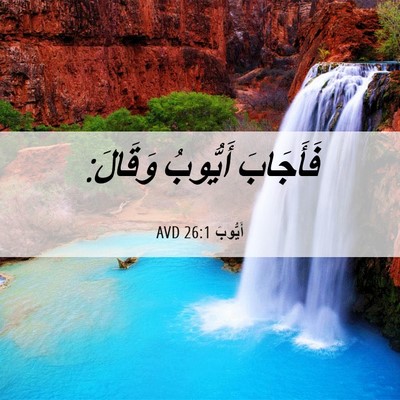 Picture 06 - أَيُّوبَ 26:1 AVD - فَأَجَابَ أَيُّوبُ - Bible Verse Picture