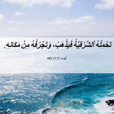 Picture 06 - أَيُّوبَ 27:21 AVD - تَحْمِلُهُ ٱلشَّرْقِيَّةُ - Bible Verse Picture