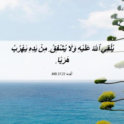 Picture 06 - أَيُّوبَ 27:22 AVD - يُلْقِي ٱللهُ عَلَيْهِ - Bible Verse Picture