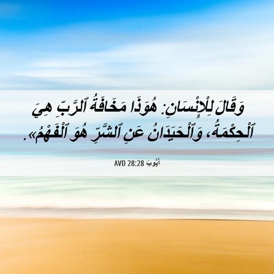 Picture 06 - أَيُّوبَ 28:28 AVD - وَقَالَ لِلْإِنْسَانِ: - Bible Verse Picture