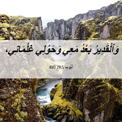 Picture 06 - أَيُّوبَ 29:5 AVD - وَٱلْقَدِيرُ بَعْدُ مَعِي - Bible Verse Picture