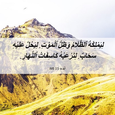 Picture 06 - أَيُّوبَ 3:5 AVD - لِيَمْلِكْهُ ٱلظَّلَامُ - Bible Verse Picture