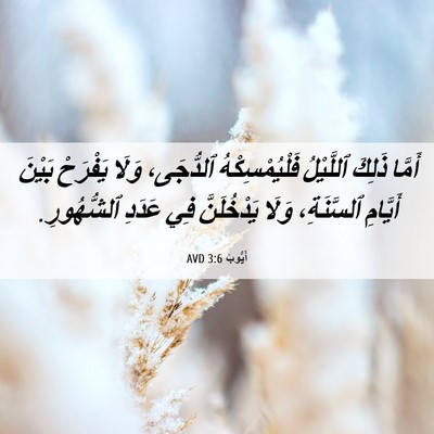 Picture 06 - أَيُّوبَ 3:6 AVD - أَمَّا ذَلِكَ ٱللَّيْلُ - Bible Verse Picture