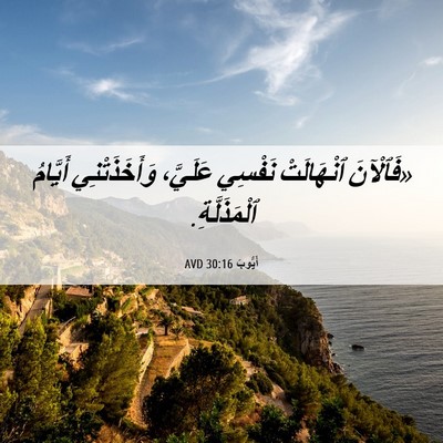 Picture 06 - أَيُّوبَ 30:16 AVD - «فَٱلْآنَ ٱنْهَالَتْ - Bible Verse Picture