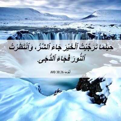 Picture 06 - أَيُّوبَ 30:26 AVD - حِينَمَا تَرَجَّيْتُ - Bible Verse Picture