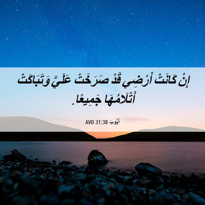 Picture 06 - أَيُّوبَ 31:38 AVD - إِنْ كَانَتْ أَرْضِي قَدْ - Bible Verse Picture