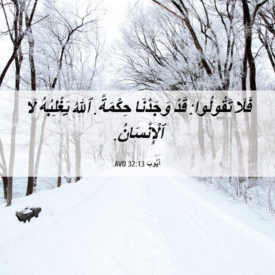 Picture 06 - أَيُّوبَ 32:13 AVD - فَلَا تَقُولُوا: قَدْ - Bible Verse Picture