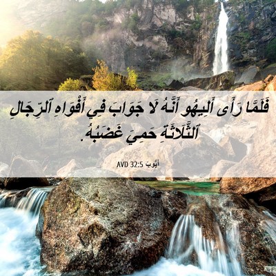 Picture 06 - أَيُّوبَ 32:5 AVD - فَلَمَّا رَأَى أَلِيهُو - Bible Verse Picture