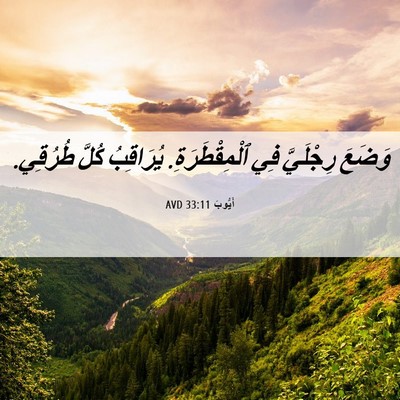 Picture 06 - أَيُّوبَ 33:11 AVD - وَضَعَ رِجْلَيَّ فِي - Bible Verse Picture
