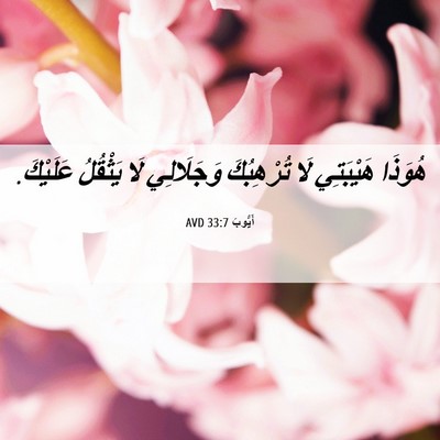 Picture 06 - أَيُّوبَ 33:7 AVD - هُوَذَا هَيْبَتِي لَا - Bible Verse Picture