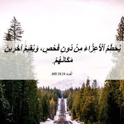 Picture 06 - أَيُّوبَ 34:24 AVD - يُحَطِّمُ ٱلْأَعِزَّاءَ - Bible Verse Picture
