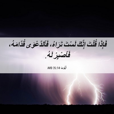 Picture 06 - أَيُّوبَ 35:14 AVD - فَإِذَا قُلْتَ إِنَّكَ - Bible Verse Picture