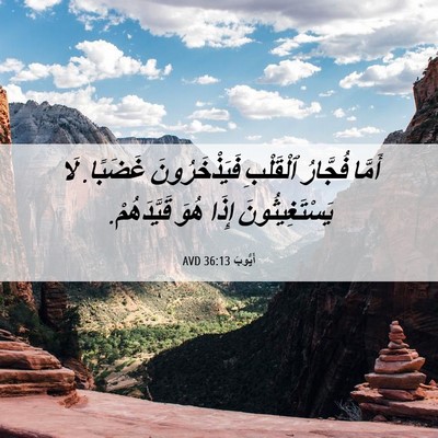 Picture 06 - أَيُّوبَ 36:13 AVD - أَمَّا فُجَّارُ ٱلْقَلْبِ - Bible Verse Picture