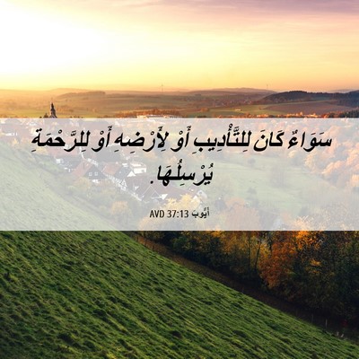 Picture 06 - أَيُّوبَ 37:13 AVD - سَوَاءٌ كَانَ - Bible Verse Picture