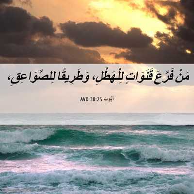 Picture 06 - أَيُّوبَ 38:25 AVD - مَنْ فَرَّعَ قَنَوَاتٍ - Bible Verse Picture
