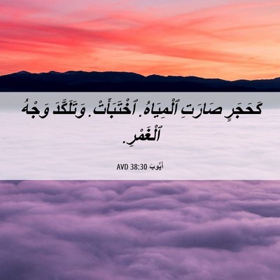 Picture 06 - أَيُّوبَ 38:30 AVD - كَحَجَرٍ صَارَتِ - Bible Verse Picture