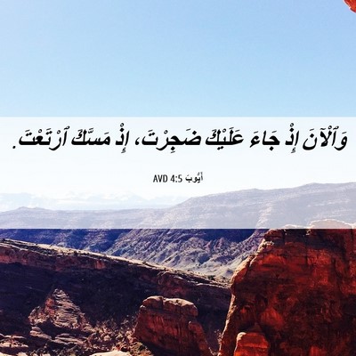 Picture 06 - أَيُّوبَ 4:5 AVD - وَٱلْآنَ إِذْ جَاءَ - Bible Verse Picture