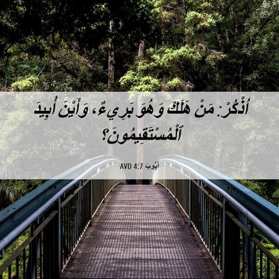 Picture 06 - أَيُّوبَ 4:7 AVD - اُذْكُرْ: مَنْ هَلَكَ - Bible Verse Picture