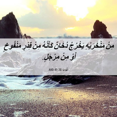 Picture 06 - أَيُّوبَ 41:20 AVD - مِنْ مَنْخَرَيْهِ - Bible Verse Picture