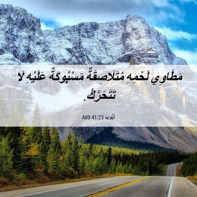 Picture 06 - أَيُّوبَ 41:23 AVD - مَطَاوِي لَحْمِهِ - Bible Verse Picture