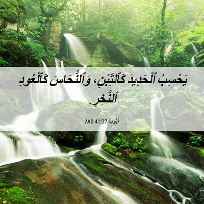 Picture 06 - أَيُّوبَ 41:27 AVD - يَحْسِبُ ٱلْحَدِيدَ - Bible Verse Picture