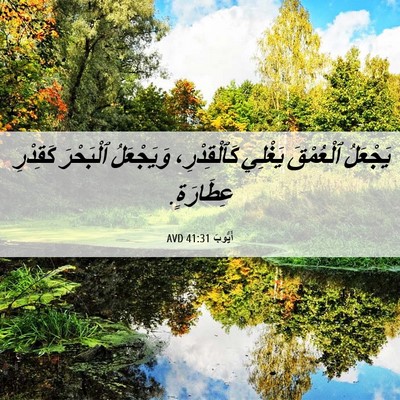 Picture 06 - أَيُّوبَ 41:31 AVD - يَجْعَلُ ٱلْعُمْقَ - Bible Verse Picture