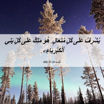 Picture 06 - أَيُّوبَ 41:34 AVD - يُشْرِفُ عَلَى كُلِّ - Bible Verse Picture