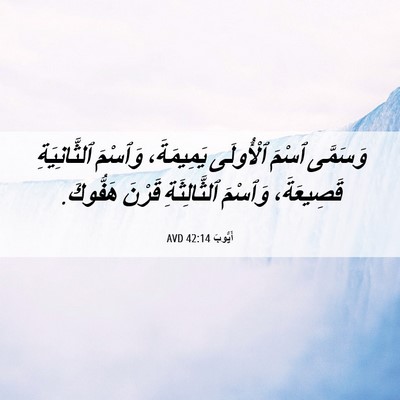 Picture 06 - أَيُّوبَ 42:14 AVD - وَسَمَّى ٱسْمَ ٱلْأُولَى - Bible Verse Picture