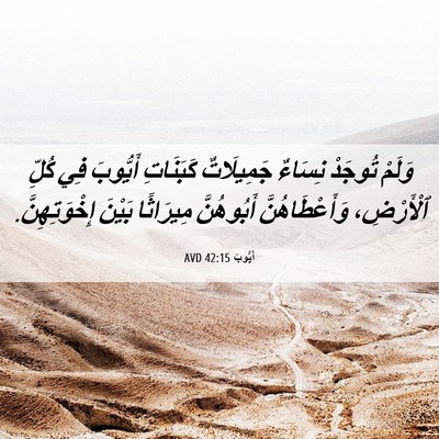 Picture 06 - أَيُّوبَ 42:15 AVD - وَلَمْ تُوجَدْ نِسَاءٌ - Bible Verse Picture