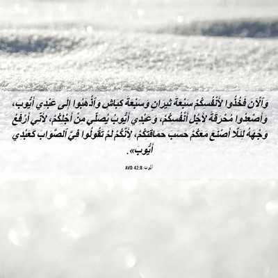 Picture 06 - أَيُّوبَ 42:8 AVD - وَٱلْآنَ فَخُذُوا - Bible Verse Picture