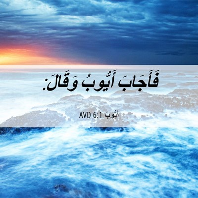 Picture 06 - أَيُّوبَ 6:1 AVD - فَأَجَابَ أَيُّوبُ - Bible Verse Picture