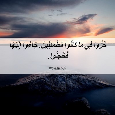 Picture 06 - أَيُّوبَ 6:20 AVD - خَزُوا فِي مَا كَانُوا - Bible Verse Picture