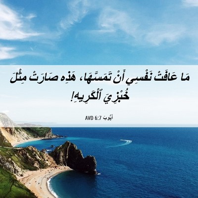 Picture 06 - أَيُّوبَ 6:7 AVD - مَا عَافَتْ نَفْسِي أَنْ - Bible Verse Picture