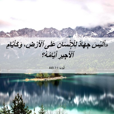 Picture 06 - أَيُّوبَ 7:1 AVD - «أَلَيْسَ جِهَادٌ - Bible Verse Picture