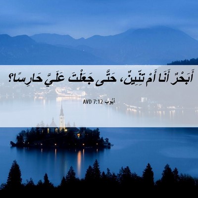 Picture 06 - أَيُّوبَ 7:12 AVD - أَبَحْرٌ أَنَا أَمْ - Bible Verse Picture