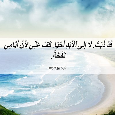 Picture 06 - أَيُّوبَ 7:16 AVD - قَدْ ذُبْتُ. لَا إِلَى - Bible Verse Picture