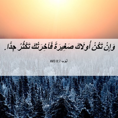 Picture 06 - أَيُّوبَ 8:7 AVD - وَإِنْ تَكُنْ أُولَاكَ - Bible Verse Picture