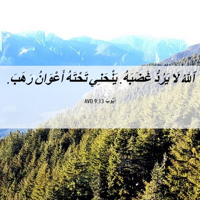 Picture 06 - أَيُّوبَ 9:13 AVD - ٱللهُ لَا يَرُدُّ - Bible Verse Picture