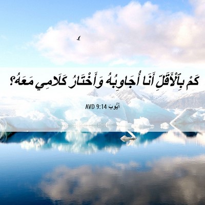 Picture 06 - أَيُّوبَ 9:14 AVD - كَمْ بِٱلْأَقَلِّ أَنَا - Bible Verse Picture