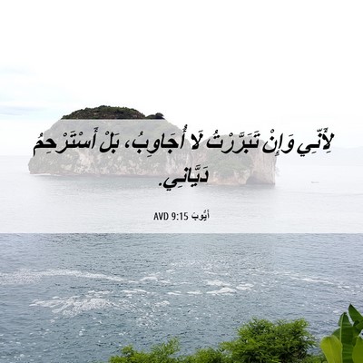 Picture 06 - أَيُّوبَ 9:15 AVD - لِأَنِّي وَإِنْ - Bible Verse Picture