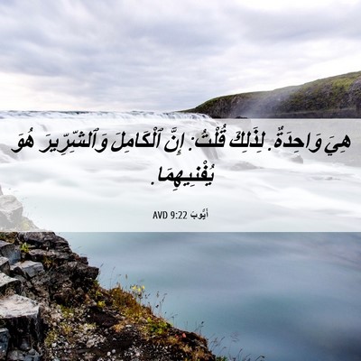 Picture 06 - أَيُّوبَ 9:22 AVD - هِيَ وَاحِدَةٌ. لِذَلِكَ - Bible Verse Picture