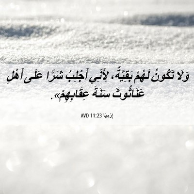 Picture 06 - إِرْمِيَا 11:23 AVD - وَلَا تَكُونُ لَهُمْ - Bible Verse Picture